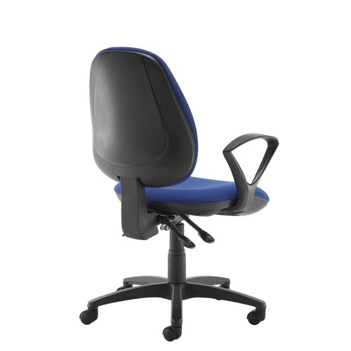 Jota high back operator chair with fixed arms - blue
