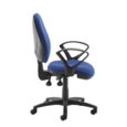 Jota high back operator chair with fixed arms - blue