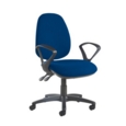 Jota high back operator chair with fixed arms - Curacao Blue