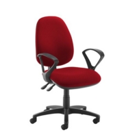 Jota high back operator chair with fixed arms - Panama Red
