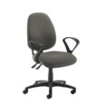 Jota high back operator chair with fixed arms - Slip Grey