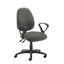 Jota high back operator chair with fixed arms - Slip Grey