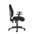 Jota high back operator chair with adjustable arms - black