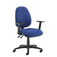 Jota high back operator chair with adjustable arms - blue
