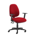 Jota high back operator chair with adjustable arms - Belize Red