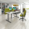 Jota high back operator chair with folding arms - Nero Black vinyl