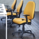 Jota high back operator chair with folding arms - black