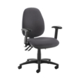 Jota high back operator chair with folding arms - Blizzard Grey
