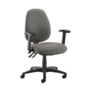 Jota high back operator chair with folding arms - Slip Grey