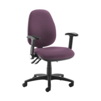 Jota high back operator chair with folding arms - Bridgetown Purple