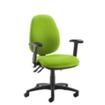 Jota high back operator chair with folding arms - Madura Green