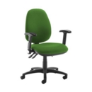 Jota high back operator chair with folding arms - Lombok Green