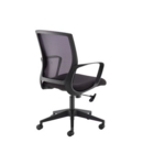 Jonas black mesh back operator chair with black fabric seat and black base
