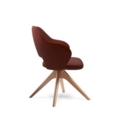 Jude single seater lounge chair with pyramid oak legs - late grey