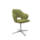 Jude single seater lounge chair with chrome 4 star base - endurance green