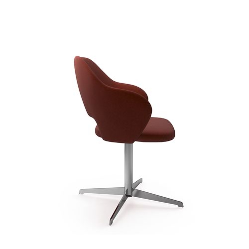 Jude single seater lounge chair with chrome 4 star base - endurance green