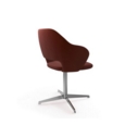 Jude single seater lounge chair with chrome 4 star base - late grey