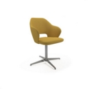 Jude single seater lounge chair with chrome 4 star base - lifetime yellow