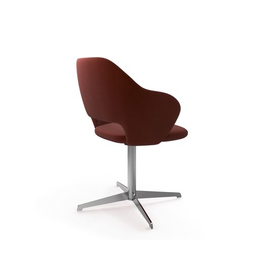 Jude single seater lounge chair with chrome 4 star base - maturity blue