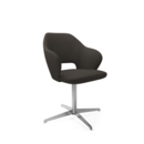 Jude single seater lounge chair with chrome 4 star base - present grey