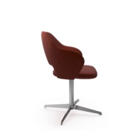 Jude single seater lounge chair with chrome 4 star base - range blue