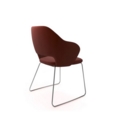 Jude single seater lounge chair with chrome sleigh frame - present grey