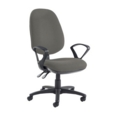 Jota extra high back operator chair with fixed arms - Slip Grey