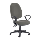 Jota extra high back operator chair with fixed arms - Slip Grey