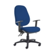 Jota extra high back operator chair with adjustable arms - Curacao Blue