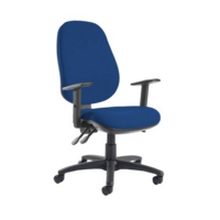 Jota extra high back operator chair with adjustable arms - Curacao Blue