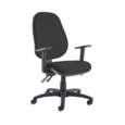 Jota extra high back operator chair with adjustable arms - Havana Black