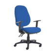 Jota extra high back operator chair with adjustable arms - Scuba Blue