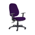 Jota extra high back operator chair with adjustable arms - Tarot Purple