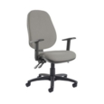 Jota extra high back operator chair with adjustable arms - Slip Grey
