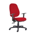 Jota extra high back operator chair with adjustable arms - Belize Red