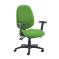Jota extra high back operator chair with folding arms - Lombok Green