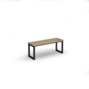 Otto benching solution low bench 1050mm wide - black frame and kendal oak top