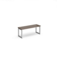 Otto benching solution low bench 1050mm wide - silver frame and barcelona walnut top