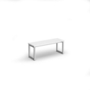 Otto benching solution low bench 1050mm wide - silver frame and white top