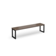 Otto benching solution low bench 1650mm wide - black frame and barcelona walnut top