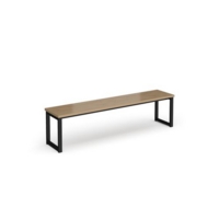 Otto benching solution low bench 1650mm wide - black frame and kendal oak top