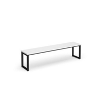 Otto benching solution low bench 1650mm wide - black frame and white top