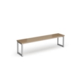 Otto benching solution low bench 1650mm wide - silver frame and kendal oak top