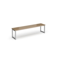 Otto benching solution low bench 1650mm wide - silver frame and kendal oak top