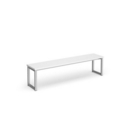 Otto benching solution low bench 1650mm wide - silver frame and white top
