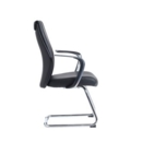 Limoges executive visitors chair - black leather faced