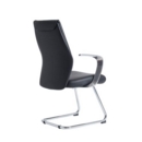 Limoges executive visitors chair - black leather faced