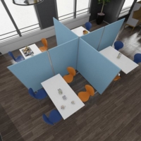 Floor standing fabric screen 2 way panel linking strip 1200mm