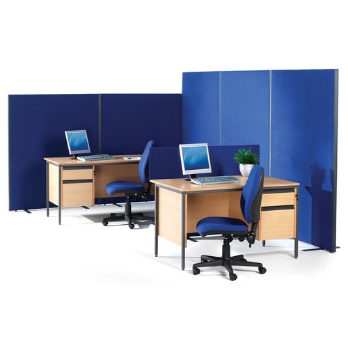 Floor standing fabric screen 4 way panel linking strip 1800mm