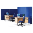 Floor standing fabric screen 4 way panel linking strip 1800mm